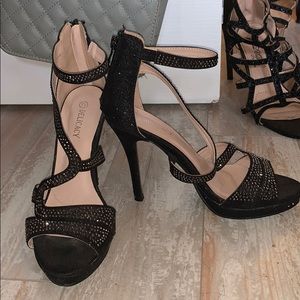 Black studded heels